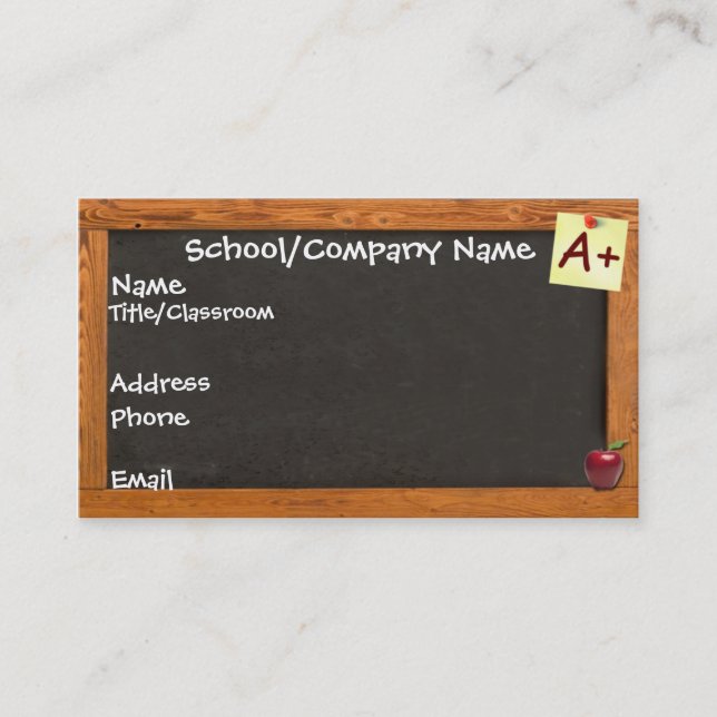 Teacher Chalkboard Business Card (Front)