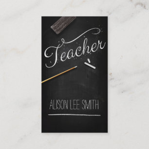 Teacher chalkboard business card