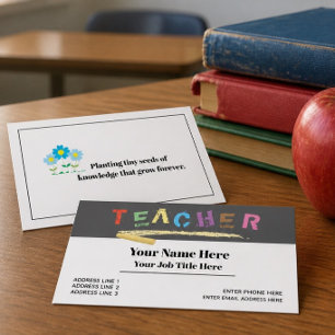 Teacher "Chalkboard" Business Cards