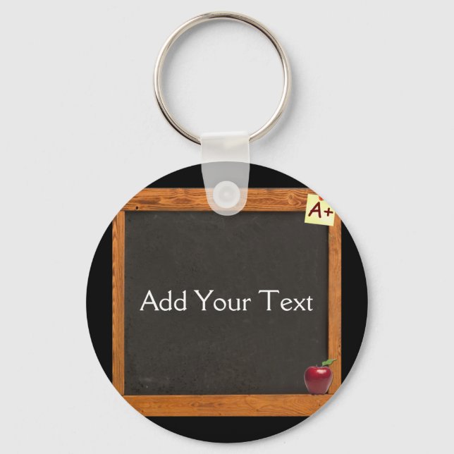 Teacher Chalkboard Key Ring (Front)
