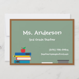 Teacher Chalkboard Large Business Cards