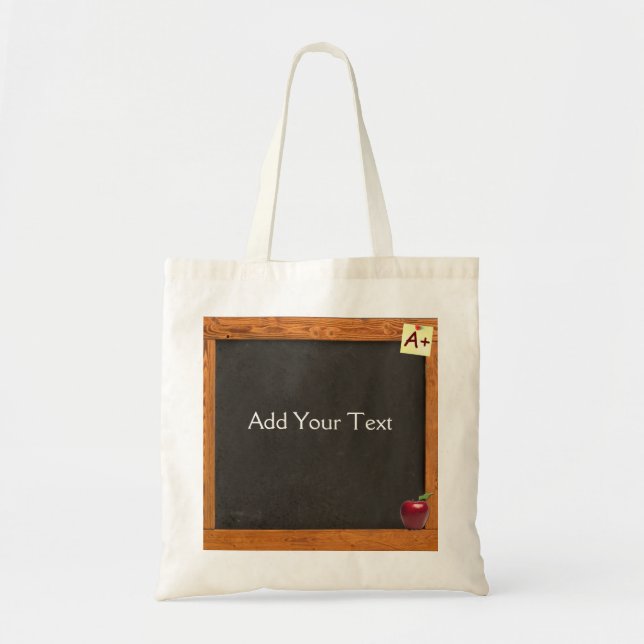 Teacher Chalkboard Tote Bag (Front)