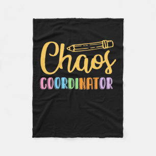 Teacher Chaos Coordinator Fleece Blanket