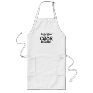 Teacher Chaos Coordinator - Funny Groovy Educator  Long Apron