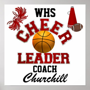 Teacher Cheerleading Coach Sign - Door Poster - SR