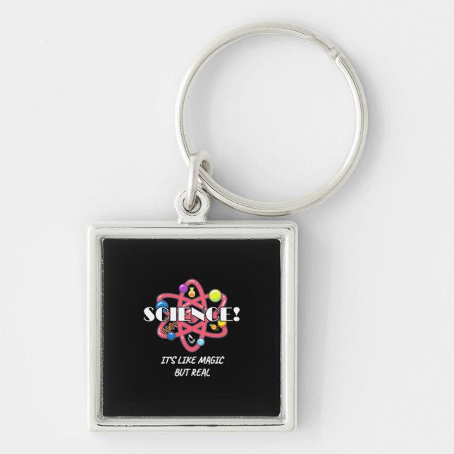 Teacher Chemistry Science Is Like Magic But Real Key Ring (Front)