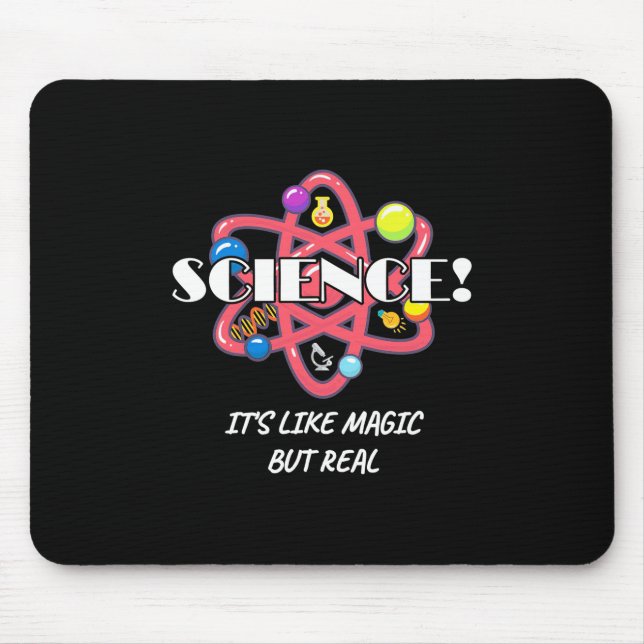 Teacher Chemistry Science Is Like Magic But Real Mouse Mat (Front)