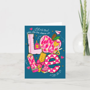 Teacher Christian Valentine's Day Love Teacher Tea Card