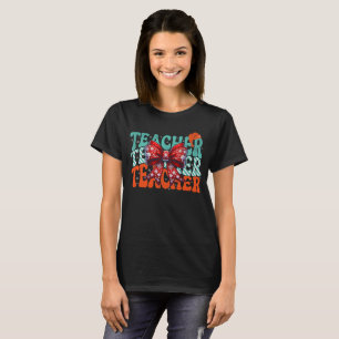 Teacher Christmas Bow Holiday Cute Teacher Gift T-Shirt