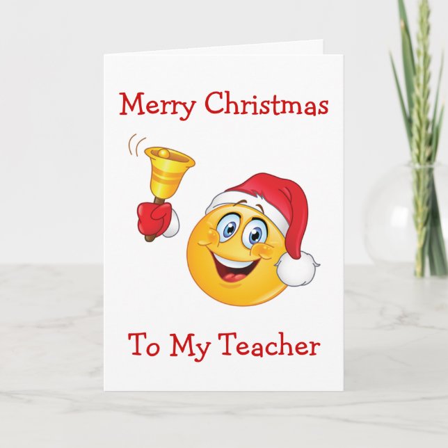 TEACHER/CHRISTMAS-CHRISTMAS EMOJI FOR TEACHER HOLIDAY CARD (Front)