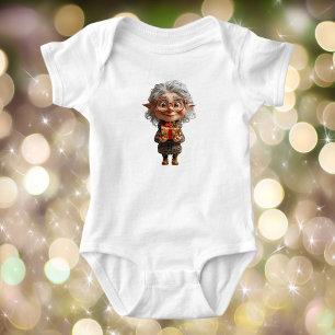Teacher Christmas Elf Baby Bodysuit