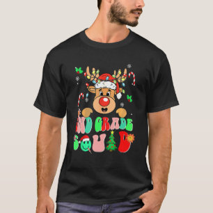 Teacher Christmas Funny 2nd Grade Squad Reindeer G T-Shirt