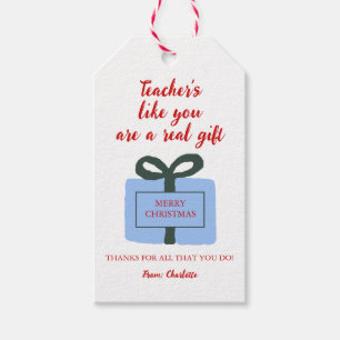 Teacher Christmas  Gift Tags