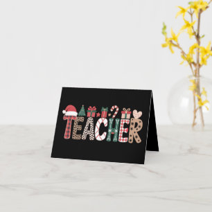 Teacher Christmas Life Teach Love Inspirational Card