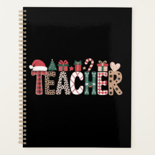Teacher Christmas Life Teach Love Inspirational  Planner