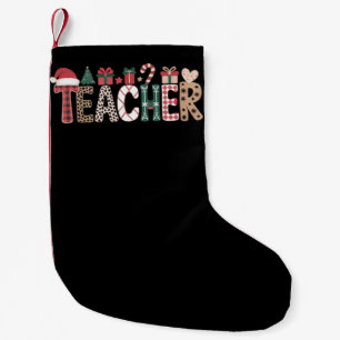 Teacher Christmas Life Teach Love Inspirational Small Christmas Stocking