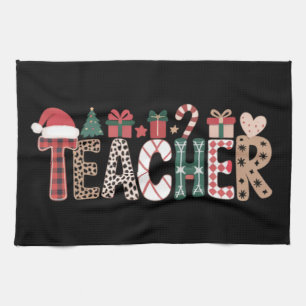 Teacher Christmas Life Teach Love Inspirational Tea Towel