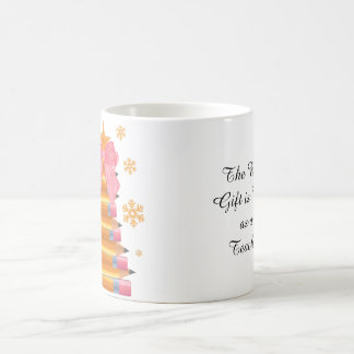 Teacher Christmas Pencil Tree Coffee Mug