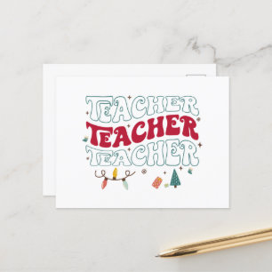 Teacher Christmas Postcard