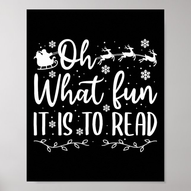Teacher christmas that fun it a read poster (Front)