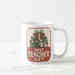 Teacher Christmas – Vintage Grunge Gifts Coffee Mug<br><div class="desc">Distressed vintage illustration of wrapped Christmas gifts with chalkboard tags,  perfect for teachers. Great for classroom gift exchanges,  Teacher Appreciation Week,  or holiday celebrations. A charming and festive design for educators.</div>