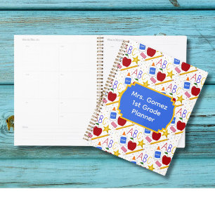 Teacher Classroom Apple Pencil Glue ABC Eraser Planner