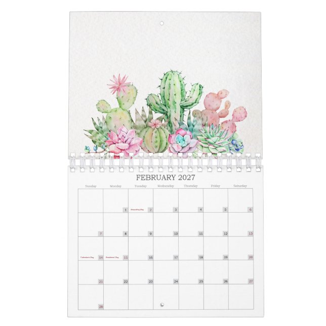 Teacher Classroom Cactus Planner & Calendar  (Feb 2027)