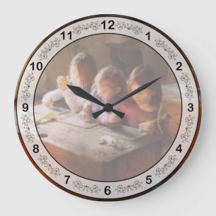 Teacher - Classroom - Education can be fun  Large Clock