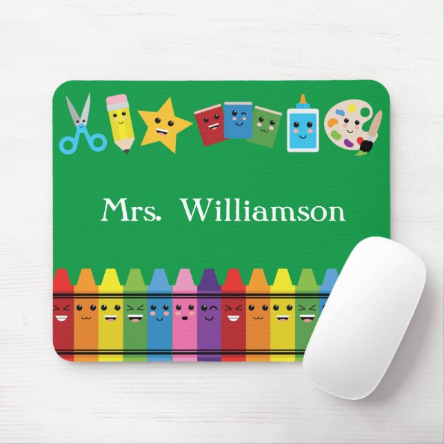 Teacher Classroom Kawaii Mouse Mat (With Mouse)