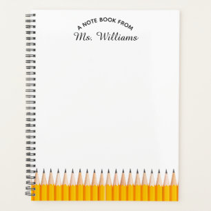 Teacher Classroom Pencil Custom Name Planner