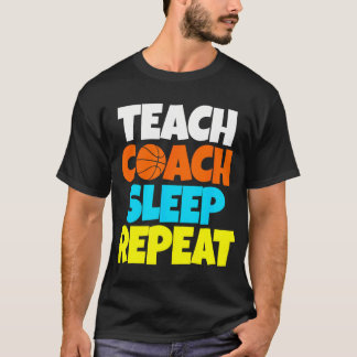 Teacher Coach Basketball Funny T-Shirt