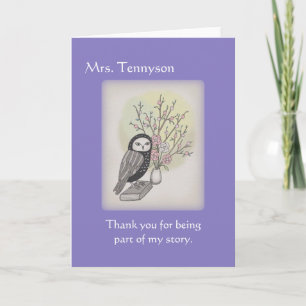 Teacher Coach Thank you End of term Custom name Card