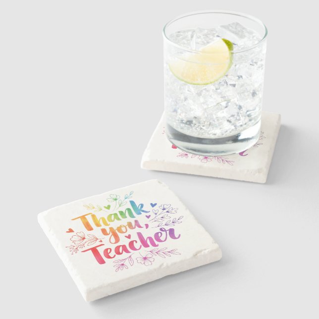 Teacher Coasters – Thank You, Teacher! (Side)