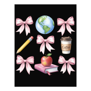 Teacher Coffee Bow Cute Appreciation Gifts Photo Print