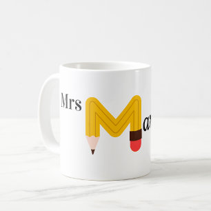 Teacher Coffee Mug, Personalised Name, Mug