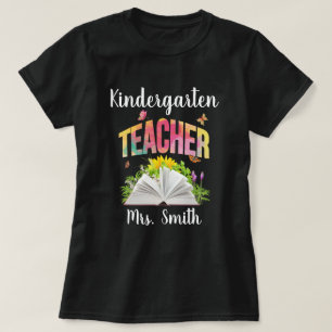 Teacher Colourful Book and Butterflies  T-Shirt
