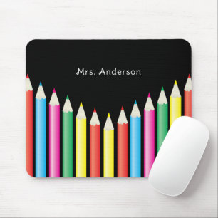 Teacher Colourful Pencils Desk Mat Mouse Mat