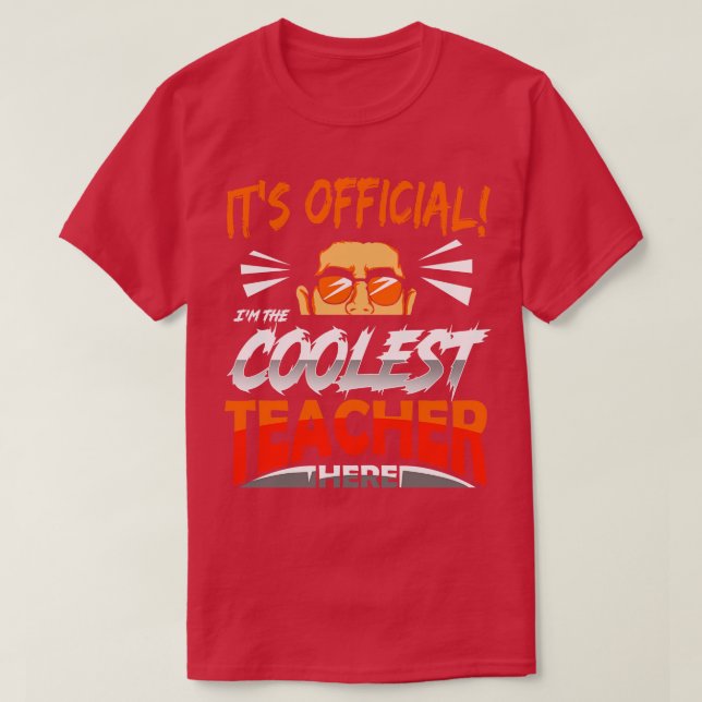 Teacher Coolest Teacher T-Shirt (Design Front)