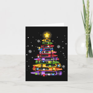 Teacher Crayon Christmas Tree Lights Student Schoo Card
