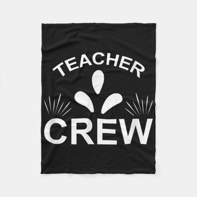 Teacher Crew Funny Back To School  Fleece Blanket (Front)