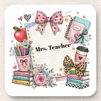 Teacher Custom Coaster, Cute Style, Gift Coaster