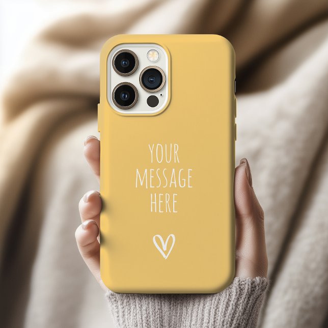 Teacher | Custom Message Yellow Graduation Gift iPhone 15 Case (Personalized Message Yellow Phone Case – Gift for Best Friends, Mom, Grandma, Teachers or Students)