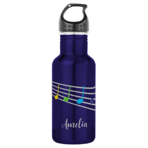 Teacher Custom Name Music Rainbow Notes 532 Ml Water Bottle