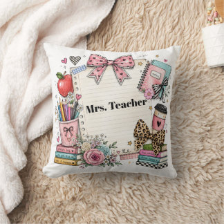 Teacher Custom Pillow, Cute Style, Gift Cushion