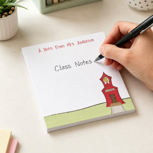 Teacher Custom School House Cute Notepad