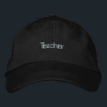 Teacher Custom text Professional Cap Elegant Hat<br><div class="desc">Showcase your passion for education with our Teacher Text Embroidered Cotton Hat. Perfect for educators who want to blend comfort and style,  this hat is an excellent addition to your wardrobe.</div>