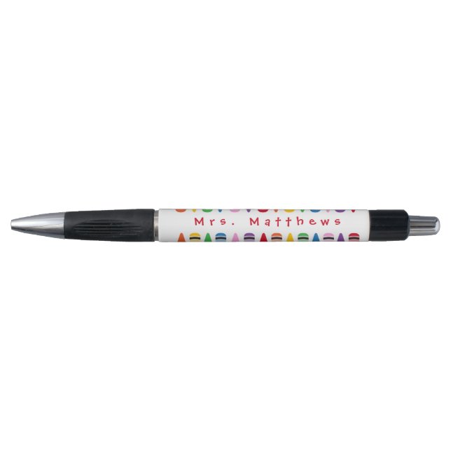Teacher Cute Colour Crayon Monogram Gift  (Front)