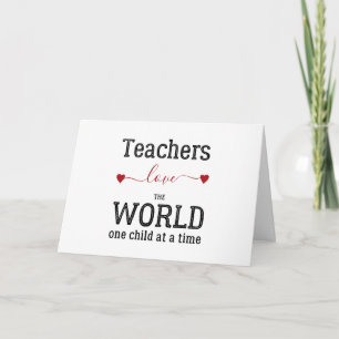 Teacher cute Happy Valentine's Day greeting Card