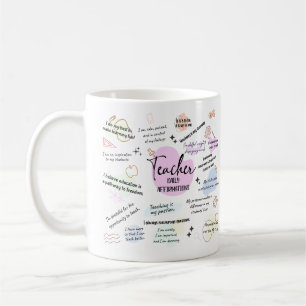 Teacher Daily Affirmations Teacher Appreciation Coffee Mug