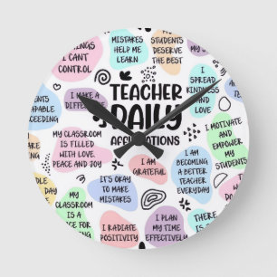Teacher Daily Round Clock